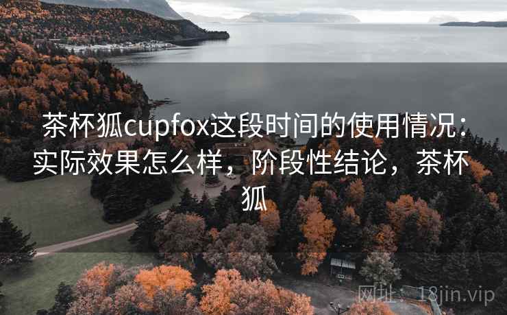 茶杯狐cupfox这段时间的使用情况：实际效果怎么样，阶段性结论，茶杯 狐